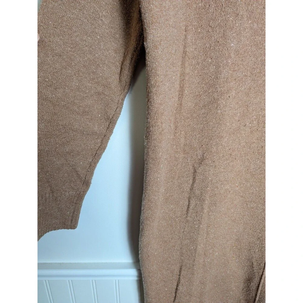 J.Jill Women's Sweater Dress Sz Small Cowl Neck Long Sleeve Stretch Camel Brown
